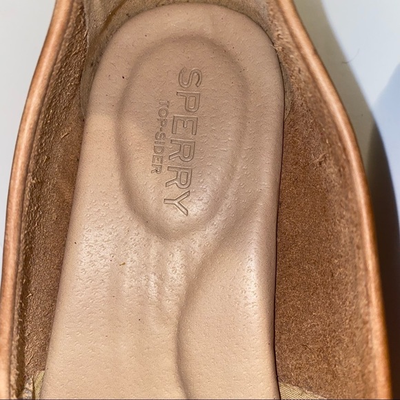 Sperry tan leather seaport penny loafer shoe size 6 - Picture 4 of 6